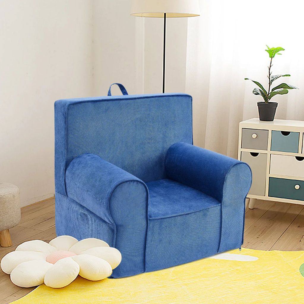 Children Armrest Sofa soft baby sitting chair for toddler study reading playroom | Kingworth