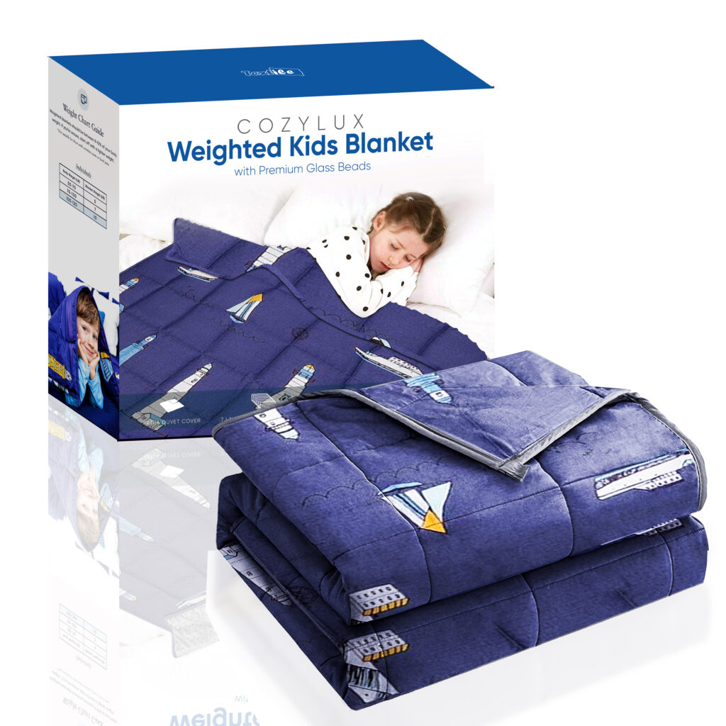 Glass Beads Weighted Blanket Cooling Breathable Deep Pressure Anxiety Relief For Children | Kingworth